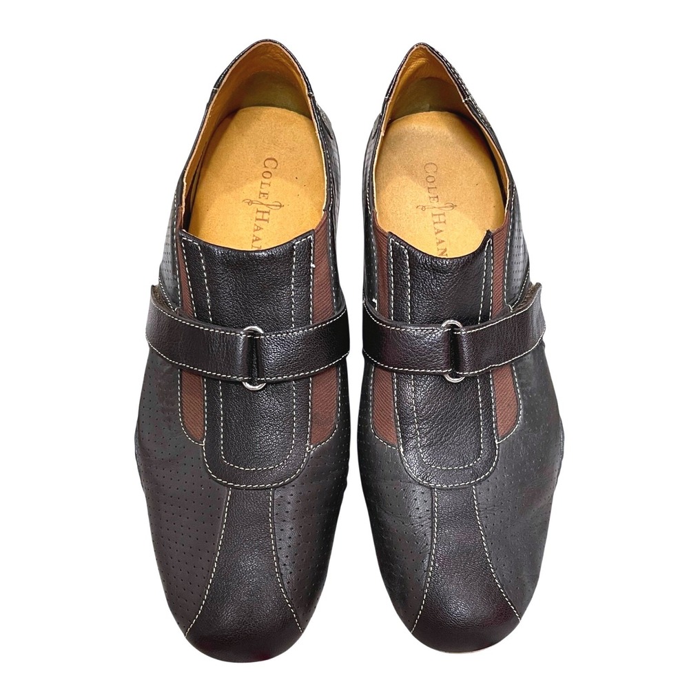 Cole Haan Mens 10.5M Brown Leather Strap Loafer Comfort Walking‎ Shoes